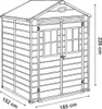 Gartenhaus Keter MANOR 6 x 5 DD dunkelgrau, mit Boden Produktbild-Vorschau 19