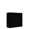 A black metal cabinet with sliding doors is shown against a white background. Produktbild-Vorschau