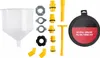 A set of car coolant filling funnel kit components laid out on a white background. Podgląd zdjęcia produktu