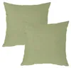 Kissenbezug 2er Set hellgrün 40x40 cm Struktur Leinenoptik Produktbild-Vorschau 1