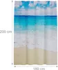 Relaxdays Tenda da doccia "Sandstrand", 180x200, antimuffa, Anteprima dell’immagine prodotto 4