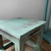 LS-LebenStil Vintage Holz Fußhocker Tritthocker Türkis 26cm Produktbild-Vorschau 8