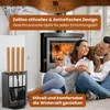 BLACK OAK DAVOS Kaminbesteck 5-teilig 16x29x60cm Schwarz Produktbild-Vorschau 6