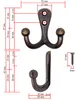 'FUXXER® - Massive Antik Doppel-Haken, Garderoben-Haken, Produktbild-Vorschau 5