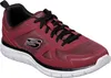 A single burgundy Skechers athletic shoe with black laces and accents, shown from a side-angle on a white background. Produktbild-Vorschau