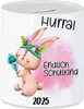 Endlich Schulkind 2025 Hase Spardose Einschulungs-Geschenk Produktbild-Vorschau 1