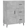 vidaXL Highboard Betongrau 69,5x34x180 cm Holzwerkstoff Produktbild-Vorschau 7