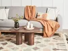 BELIANI Couchtisch Dunkel Holz Retro Dreieckiger Produktbild-Vorschau 2