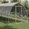 vidaXL Kurník se střechou 2,5x10x2,25 m Pozinkovaná ocel Náhled obrázku produktu 1