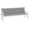 vidaXL Cuscini per panca da giardino 2 pz. Grigio 200x50x7 Anteprima dell’immagine prodotto 3