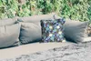 MuchoWow® Outdoor Kissen - Blumen - Blätter - Blau - 40x40 Produktbild-Vorschau 2