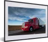 MuchoWow® MuchoWow® Gerahmtes Poster Roter Lastwagen mit Produktbild-Vorschau 1