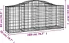 vidaXL Gabione mit Hochbogen 200x50x80/100 cm Verzinktes Produktbild-Vorschau 5