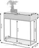 A technical drawing/illustration of a console table with dimensions shown. Produktbild-Vorschau