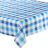 Fleckenresistente Tischtuchläufer Gedruckt Karo Blau 40x40 Produktbild-Vorschau 1