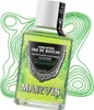 A bottle of Marvis Spearmint Concentrated Mouthwash is shown against a background with green topographic lines. Podgląd zdjęcia produktu