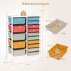 COSTWAY Rollcontainer mit 15 stapelbaren Schubladen, Produktbild-Vorschau 6