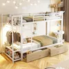 Merax Etagenbett 90x200 cm, Eisenrahmen Kinderbett mit Produktbild-Vorschau 4