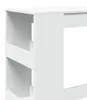 vidaXL Barový stůl s policí bílý 90x40x103,5 cm materiál na Náhled obrázku produktu 7