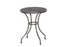 A single round metal table with a mesh top and three curved legs, isolated on a white background. Produktbild-Vorschau