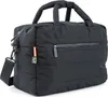 A black quilted diaper bag is shown against a white background. Produktbild-Vorschau