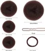 4 Stück Donut Hair Bun Maker Set mit 2 elastischen Produktbild-Vorschau 3