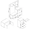 Bettso Garderobe Schrank Flurgarderobe Wandschrank Produktbild-Vorschau 3