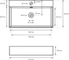 LuxeBath Lavabo da appoggio Square, 51,5x36x13 cm, nero Anteprima dell’immagine prodotto 7