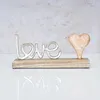 Schriftzug Love L25,5cm Metall Silber Mango Holz Tischdeko Produktbild-Vorschau 3