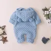 Neugeborenes Baby Ohr Kapuze Gestrickte Strampler Overall Produktbild-Vorschau 3