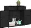 vidaXL Záhradná skrinka čierna 105x55x113 cm polyratan Náhľad obrázku produktu 11