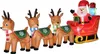 HOMCOM Aufblasbarer Weihnachtsmann auf Schlitten Dekoration Produktbild-Vorschau 1
