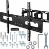 A black TV wall mount and its included hardware are displayed against a white background. Náhľad obrázku produktu