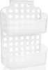 COM-FOUR® Duschkorb mit 2 Fächern, Duschgelhalter mit Haken Produktbild-Vorschau 1