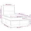 The Living Store Boxspringbett mit Matratze & LED Weiß Produktbild-Vorschau 5