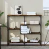 vidaXL Stolik konsola dąb wędzony 103x32x95 cm materiał Podgląd zdjęcia produktu 2