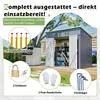 Metalen tuinschuur 242 × 120 × 192 cm, tuinhuisje met 3 Productafbeelding-voorbeeld 4
