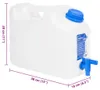 vidaXL Wasserbehälter mit Hahn Transparent 10 L Kunststoff Produktbild-Vorschau 7