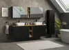 RODAN | Meuble sous vasque 140 cm - Noir - Niche noire - Voir les images du produit 2