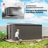 Outsunny 8,9 ㎡ Gerätehaus Stahl-Geräteschuppen mit Produktbild-Vorschau 7