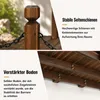 KOMFOTTEU Gartenbrücke, Holzbrücke mit Geländern & Ketten, Produktbild-Vorschau 6