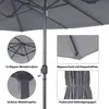 Close-up images highlighting features of a gray patio umbrella. Podgląd zdjęcia produktu
