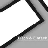 A graphic representation of a flat panel light with text overlay. Podgląd zdjęcia produktu