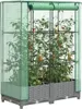 Hochbeet mit Gewächshaus-Aufsatz Rattan-Optik 80x40x123 cm Produktbild-Vorschau 2