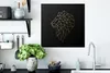 MuchoWow® Poster Löwe - Illustration - Gold 50x50 cm - Produktbild-Vorschau 3