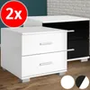 Nachttisch Nachtschrank Nachtkommode Boxspringbett 2er Set Produktbild-Vorschau 1