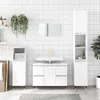 vidaXL Kúpeľňová skrinka biela 80x33x60 cm Materiál drevo Náhľad obrázku produktu 2