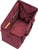 An open, empty maroon tote bag with internal pockets. Anteprima dell’immagine prodotto