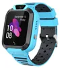 A close-up studio shot of a blue children's smartwatch with a black strap. Produktbild-Vorschau
