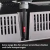 A close-up shot of a long hex bit being inserted into a metal housing with ventilation slots. The bit has a red label with a white logo. Náhled obrázku produktu